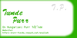 tunde purr business card